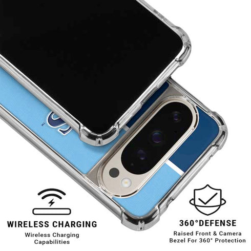 MLB Tampa Bay Rays Split Pixel 9/9 Pro Clear Case